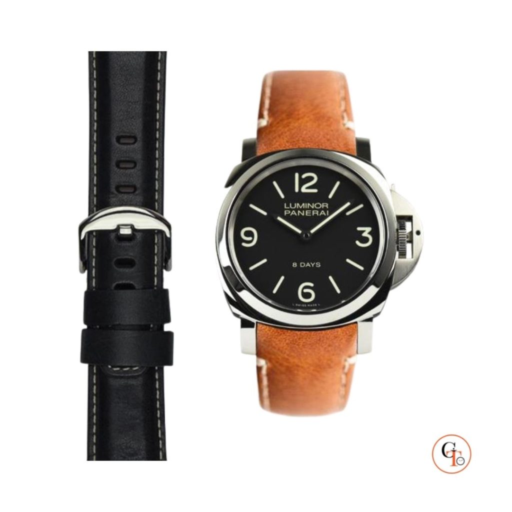 Everest Curved End Leather Strap Series for Panerai Luminor 44mm models